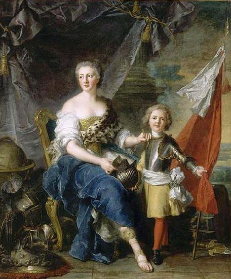 Jjean-Marc nattier Portrait of Jeanne Louise de Lorraine, Mademoiselle de Lambesc (1711-1772) and her brother Louis de Lorraine, Count then Prince of Brionne China oil painting art